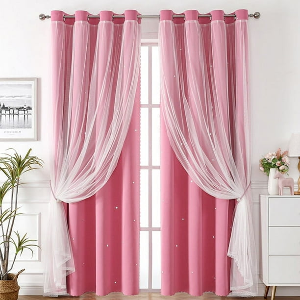 Nvzi Simplicity style Perforated Curtain Treatments,,Shading Curtain Suitable for Bedroom,Living Room,Kitchen(2 Panels ,72 L x 52 W,A75)