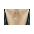 thumbnail image 3 of JewelersClub 1/4 Carat T.W. White Diamond 14K Gold over Silver Heart Pendant, 3 of 4