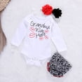 thumbnail image 5 of Douhoow Infant Baby Girls Summer Lips Printed Romper Floral PP Shorts 2PCS Outfits Set, 5 of 9
