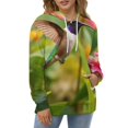 thumbnail image 4 of Hummingbird Floral Garden-2 3D Print Hoodie Men Women Autumn Thin Pullover Sweatshirt Vintage Streetwear Tops, 4 of 6