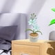thumbnail image 5 of Bonsái de flores tejidas a mano con hilo, decoración de escritorio con flores simuladas, diseño plegable liviano, material de hilo vibrante, perfecto para la decoración de la oficina, acento, 5 of 7