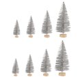thumbnail image 1 of Worallymy Mini árbol de Navidad para el hogar oficina mesa mini árbol adorno con base redonda decoración de vacaciones plata Worallymy JD735810692, 1 of 7