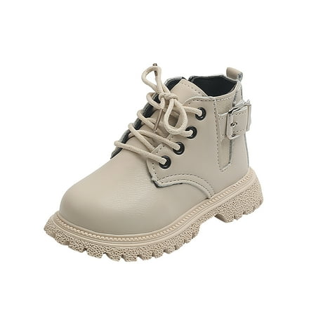 

Binmer Toddler Shoes Girls British Style Fashion Lacein Hasp Non Slip Keep Warm Comfortable Boots