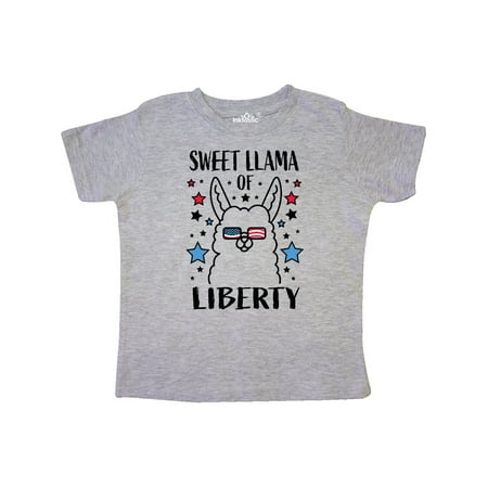 

Inktastic Sweet Llama of Liberty with Llama and Stars Gift Toddler Boy or Toddler Girl T-Shirt