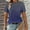 Navy, variant on HaoXianJian Plus Size Womens T-Shirt, Spring Tops Short Sleeve Crew Neck Solid Color Lightweight Tops & Blouses Summer Going Out Tops Loose Fits Oversized Tshirts for Women S-3X