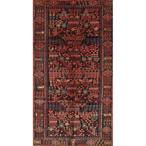 Ahgly Company Indoor Rectangle Traditional Chestnut Brown Persian Area Rugs, 6' x 9'