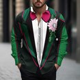 thumbnail image 2 of QATAINLAV Men's St Patricks Day Shirt Funny Shamrock Graphic Print Shirts Long Sleeve Button Down Blouses Casual Holiday Vacation Tops Multicolor M Todays Sales, 2 of 6