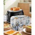 thumbnail image 4 of Fall Pumpkin Toaster Cover 2 Slice, Small Kitchen Appliance Covers, Thanksgiving Eucalyptus Leaves Rustic Wood Plank Toaster Oven Cover with Loop, Bread Machine Cover Polyester Dust Cover Protection, 4 of 4
