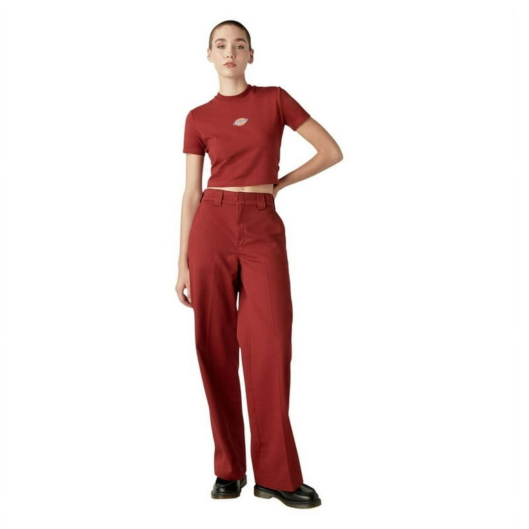 Dickies Women's Regular Fit Wide Leg Work Pants, Fired Brick, Size 0 - Walmart.com Dickies Women's Regular Fit Wide Leg Work Pants, Fired Brick, Size 0 - Walmart.com