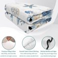 thumbnail image 4 of Full Quilt Set 78''x90'', Blue Coastal Starfish Lightweight Bedspread Coverlet Set with 2 Pillow Shams, Summer Beach Coral Shell Nautical Breathable All Season Quilt Bedding for Bedroom/Guest Room, 4 of 9
