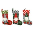 thumbnail image 2 of Cheers.US 3Pcs/Set Gnome Christmas Stockings 3D Christmas Stockings Personalized Swedish Santa Gnome Hanging Pendant Ornament for Xmas Party Home Decoration, 2 of 7