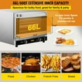 thumbnail image 4 of 60 Quart Commercial Convection Oven - Half Size Countertop Conventional Baking Oven with 4 Shelves,1800W Electric Toaster with Glass Viewing Door, Includes Baking Trays Wire Racks & Oven Gloves,120V, 4 of 7