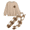 Brown&plaid, variant on Arshiner Girls 2 Piece Outfits Casual Clothing Sets Long Sleeve Pullover Sweatshirts and Sweatpants with Pockets