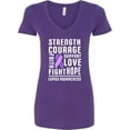 thumbnail image 3 of Inktastic Lupus Awareness Strength Support Courage Women's V-Neck T-Shirt, 3 of 5