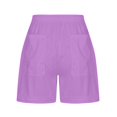 thumbnail image 4 of Birdeem Womens Solid Casual Loose Pockets Drawstring Short Pants, 4 of 12