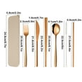 thumbnail image 3 of Staron under $5 Korean Stainless Steel Cutlery Set, 7 Pcs Knife Fork Spoon Chopsticks Set, Outdoor Camping Portable Utensils with Storage Bag, 3 of 6