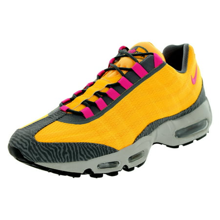 Nike Men's Air Max 95 Orange, Pink, and Dark Grey Running Shoes
