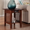 thumbnail image 4 of AFI Mission Solid Wood End Table with Built in Device Charger in Brown Walnut, 4 of 11