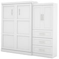 thumbnail image 3 of Atlin Designs 100" Queen Wall Bed with Storage in White, 3 of 4