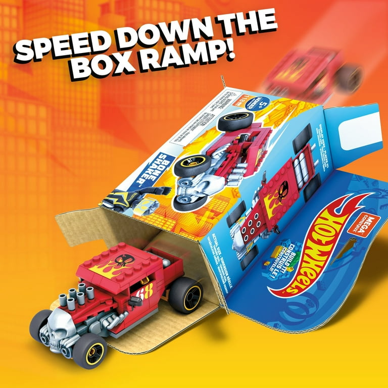 Amazon.com: Mega Hot Wheels Race Car Building Toys Set, Bone
