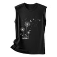 thumbnail image 5 of Débardeurs pour Femmes Col Rond Coupe Ample Basique Imprimé Blouse Décontractée Été Sans Manches Tunique d'Entraînement, 5 of 5