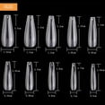 thumbnail image 4 of False Nail Tips Acrylic Coffin Nails,100 PCS Fake Clear Long Full Cover Ballet Nails 10 Sizes (A-False Coffin Nails), 4 of 7