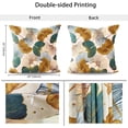 thumbnail image 6 of Gold Teal Leaf Pillow Covers Set of 2 Turquoise Ginkgo Leaves Velvet Throw Pillow Cover Accent Decorative Botanical Plant Couch Cushion Cover Decor for Bed Living Room Sofa Pillow Cases 20x20 Inch, 6 of 6