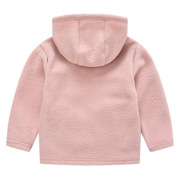 IROINNID Baby Boys Girls Leopard Print Shearling Warm Jacket Fleece Hooded Zipper Autumn&Winter Coat