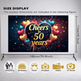 thumbnail image 6 of LUUFILx Cheers To 50 Years Banner Backdrop Party Decoration Celebration Banner Anniversary Decoration Background Event Decor Milestone Party Supplies, 6 of 8