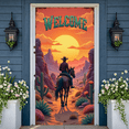 thumbnail image 5 of Sunset Theme Welcome Banner Desert Landscape Western Display Cactus Decor Cowboy Desert Background for Western Party Home Decoration Event Backdrop, 5 of 9