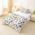 thumbnail image 2 of Homewish Cartoon Cowboy Boots Twin Comforter Sets,Flowers Cactus Bedding Set,Blue Green,Reversible,2 Pieces,1 Comforter and 1 Pillowcase, 2 of 7