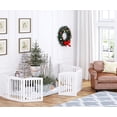 thumbnail image 6 of Wooden Freestanding Foldable Pet Gate for Dogs, 24 inch 4 Panels Step Over Fence, Dog Gate for The House, Doorway, Stairs, Extra Wide (White, 24" Height-4 Panels), 6 of 8