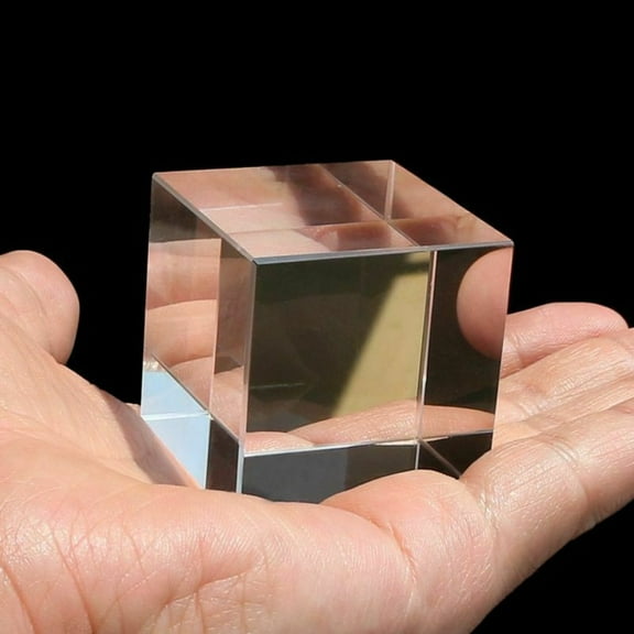 4Cm Creative Transparent Cube Prism Square Glass Crystal Decorative Display -
