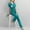 Light Blue, variant on S-2XL Women's Quick-Dry Medical Uniform Nurse Uniform Short Sleeve Nurse Uniform Solid Color Medical Uniform