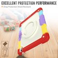 thumbnail image 3 of Case for iPad Air 13 inch/iPad Pro 12.9 inch (3rd/4th Gen), 360 Rotating Stand Handle Pencil Holder Shoulder Strap Heavy Duty Shockproof Cover, Rainbow Red, 3 of 7