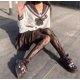 thumbnail image 1 of Lolita pantimedias de encaje blanco mujer japonesa linda sección delgada verano lolita piernas hermosas flor calcetines de seda blanca 8085 flor negra ratán talla única ShuxiuWang 1327537350965, 1 of 1