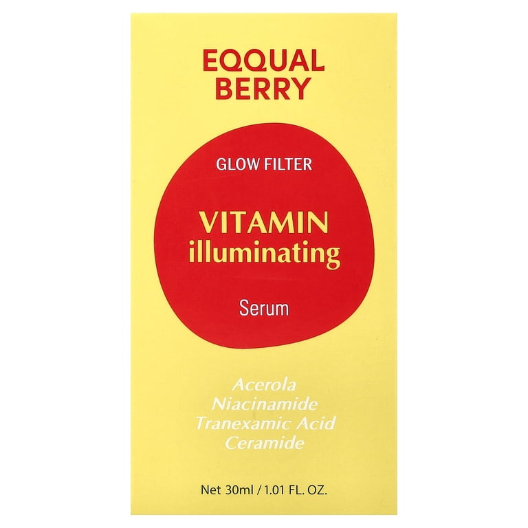 EQQUALBERRY Glow Filter, Vitamin Illuminating Serum, 1.01 fl oz