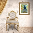 thumbnail image 3 of Vitaletti, Carolee 25x32 Gold Ornate Wood Framed with Double Matting Museum Art Print Titled - Plumed Peacock II, 3 of 4