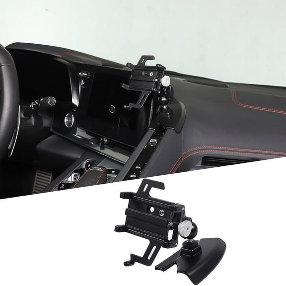 TINKI Car Phone Mount Fit for Chevrolet Corvette C8 2020-2023, Cell Phone Holder for Center Console Air Conditioner Side Panel, Handsfree Air Vent Phone Stand