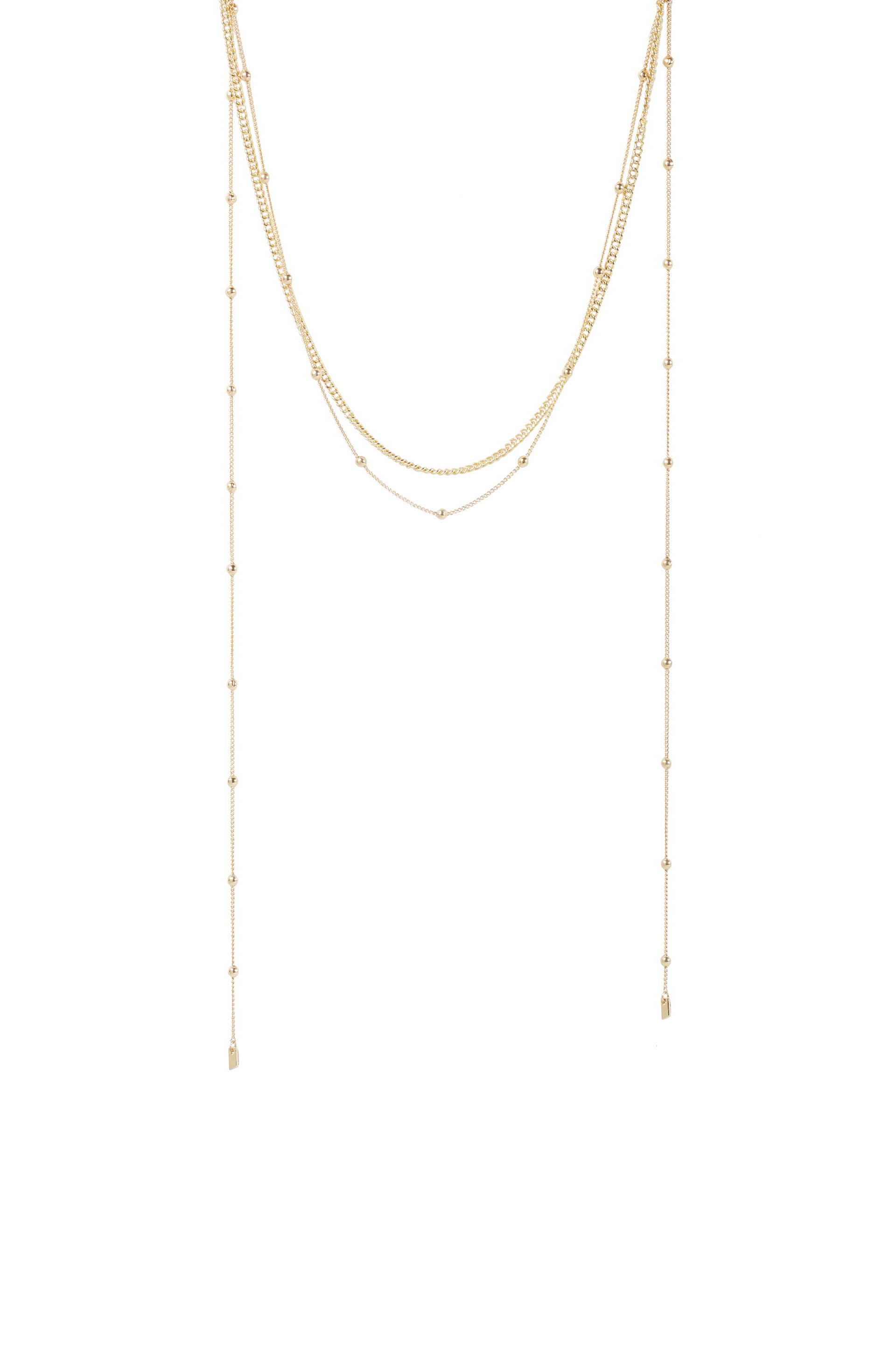 Layered Ball Chain Necklace 