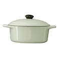 thumbnail image 1 of Grès Rond de 6 Pouces Mini Personnel Couvert Burnerol Baker (Taupe), 1 of 2