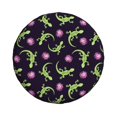 thumbnail image 4 of Spare Tire Cover, Cute Lizard Gecko Floral Pink Wheel Cover Tire Covers For Trailers Car Truck Camper Universal Tire Covering Fits Diameter14"-17", 4 of 4