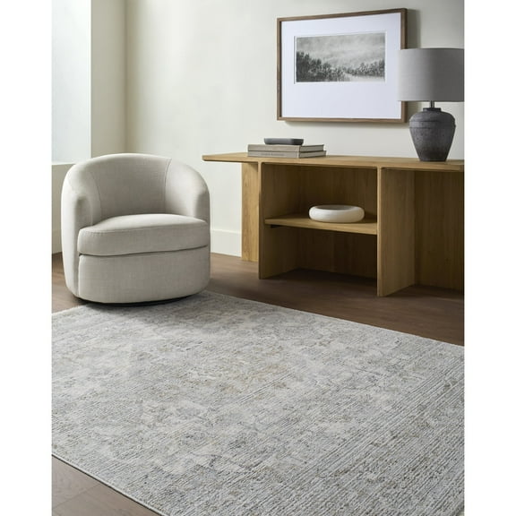 Livabliss Area Rugs for Living Room, 5x7 Edmonton Traditional Light Gray Rug, Bedroom Dining Room Home Decor Stain Resistant Carpet (5'3" x 7')