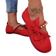 thumbnail image 5 of YOUYEDIAN Mary Jane Shoes Women Fashion Bowtie Deco One Strap Versatile Round Toe Flats Casual Low Heel Comfortable Slip On Dress Shoes, 5 of 5