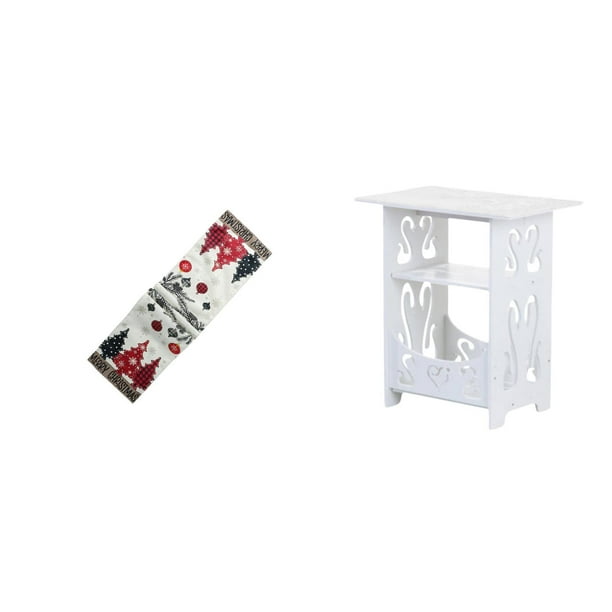 Camino de mesa navideño,Camino de mesa navideño para la cocina de invierno,Mesa auxiliar,Mesa auxiliar de sofá,mesa de noche,mesita de oficina,Mesa auxiliar pequeña para bebidas,ideal para
