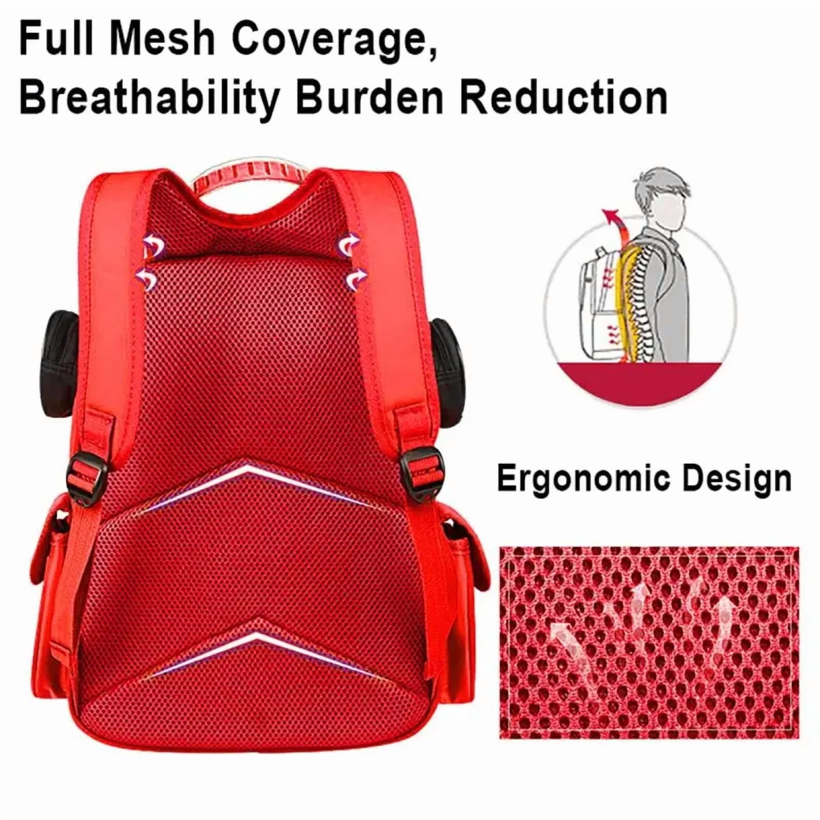 Car Cartoon Red Racing Bag 3D Pocket Backpack Mini Black Racing Backpack