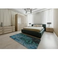 thumbnail image 5 of Ahgly Company Machine Washable Indoor Square Transitional Deep-Sea Green Area Rugs, 4' Square, 5 of 7