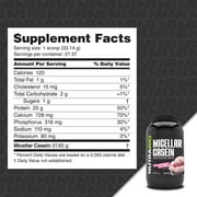 NutraBio Muscle Matrix Casein Protein Powder, Strawberry Ice Cream, 2 lbs, Slow Digesting, Non-GMO, Gluten Free