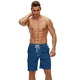 thumbnail image 6 of Tyhengta Men's Quick Dry Swim Trunks Mesh Lining Beach Board Shorts with Pockets SapphireBlue L, 6 of 7