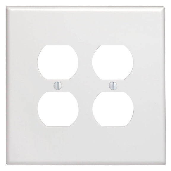 WALLPLATE OVRSZD 2G-R WH (Pack of 1)